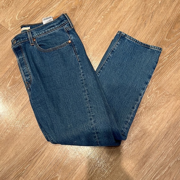 Levi The Wedgie Straight High Waist Jeans SZ 32 - Picture 2 of 7